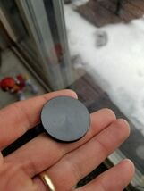 Vintage coat Buttons black 1&quot; Mid Century Plastic Lot of 5 chic - $7.84