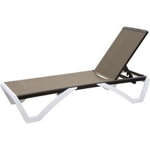 Adjustable Chaise Lounge Aluminum Outdoor Patio Lounge Chair All Weather - £133.72 GBP