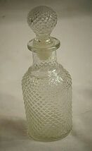 Vintage Avon Clear Glass Diamond Point Perfume Salts or Apothecary Jar w... - $9.89