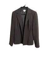 Apt. 9 Womens Suit Jacket Plus Size 6 Brown 3 Button Poly Blend Lined Bl... - $13.39