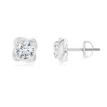 ANGARA Lab-Grown 0.5 Ct Diamond Pinwheel Stud Earrings in 14K Solid Gold - £657.70 GBP