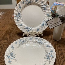 VINTAGE 2 Dinner Plates Myott Staffordshire Forget Me Not 10&quot; Made in En... - $22.52