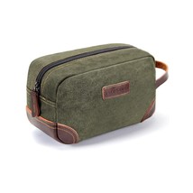 Emissary Men&#39;s Toiletry Bag Leather and Canvas Travel Toiletry Bag Dopp Kit for  - £39.45 GBP