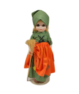 Doll POOR CINDERELLA 13” Madame Alexander Orange Green Dress Broom #1540... - $22.30