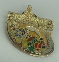 Disney Parks Big Thunder Mountain Railroad Sliding Mickey Goofy Donald 2006 Pin - £18.29 GBP