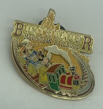 Disney Parks Big Thunder Mountain Railroad Sliding Mickey Goofy Donald 2006 Pin - $23.36