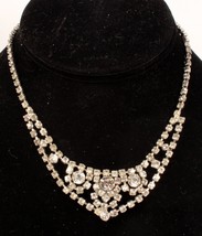 Rhinestone Choker 14 Inches Vintage Super Sparkle Wedding Prom - £14.90 GBP