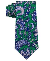 MSRP $69 Tommy Hilfiger Men&#39;s Central Paisley Silk Tie Green One Size - £14.66 GBP