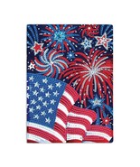 Patriotic American Flag Design Notebook, Journal, Diamond Jewel Art COMP... - $20.29 CAD