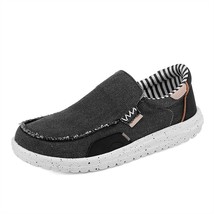 Summer Men&#39;s Casual Shoes Canvas Denim Breathable Outdoor Lightweight Men&#39;s Loaf - $48.73