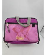 LL BEAN Lunchbox Pink Gray Butterfly Zip Pouch Pre Owned - €12,07 EUR