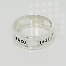 Size 12.5 Tiffany &amp; Co 1837 Cutout Ring Stencil Open Mens Band Unisex - £295.90 GBP