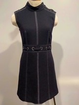 Veronica Beard Nico Dress Mock Neck Buttons A Line Dark Navy NWT $495 0 - £197.37 GBP