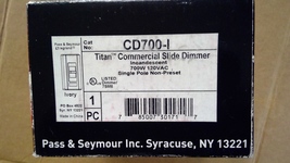 Pass &amp; Seymour CD 700-I Titan Commercial Slide Dimmer - $18.59