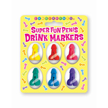 Super Fun Penis Drink Markers 6-Piece Set - £16.15 GBP