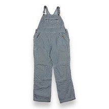 Duluth Trading Blue Hickory Conductor Stripe Overalls Cargo Mens Dbl Kne... - £30.14 GBP