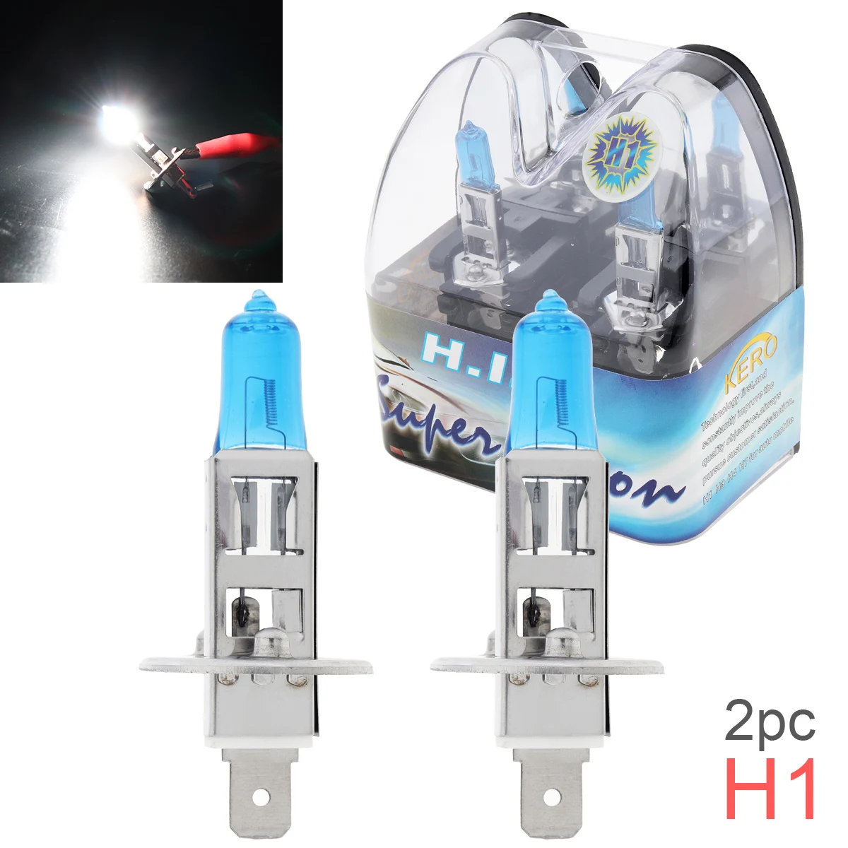 2pcs H1 12V 55W Car Headlight Bulb Super Bright 4300K Warm White Light Car - £9.15 GBP+