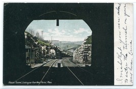 Hoosac Railroad Tunnel West Portal Massachusetts 1907c postcard - $6.44