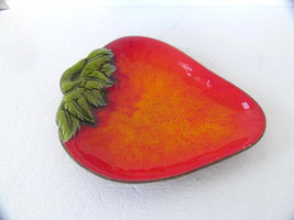 Vintage Treasure Craft- Strawberry Fruit Design Ceramic Dish/Serving Tab... - £27.51 GBP