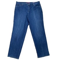 Gloria Vanderbilt Womens Amanda Jeans Size 16W Dark Wash Denim Straight ... - $24.75