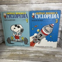 Charlie Brown&#39;s &#39;Cyclopedia Volume 1 &amp; Volume 3 Vintage 1990 Hardcover Books - £10.21 GBP