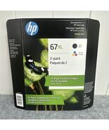 HP 67XL 2-Pack Black &amp; Tri-Color Ink Cartridges Exp: 09/2026 (3YP31BN) NEW - $47.99