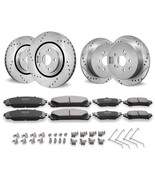 VEVOR Drilled Slotted Front&amp;Rear Brake Rotors Pads for Toyota Sienna Hig... - $279.99