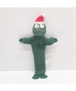 Russ Berrie Green Terrycloth Christmas Frog Plush Flat Poseable Wire Boo... - $915.92 MXN