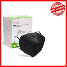 5-Layer Black Face Masks - 50 Pack for Unisex Adults, Adjustable Comfort... - $334.36 MXN