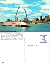 Missouri St. Louis Gateway Arch Admiral Excursion Steamer Vintage Postcard - £7.63 GBP