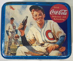 Vintage Coca Cola Brand Coca Cola Baseball Collectible Tin (1995) - $9.78
