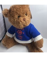 MLB 2009 CHICAGO CUBS STUFFED ANIMAL~10&quot; PLUSH BROWN TEDDY BEAR~ - £10.79 GBP