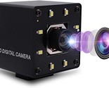 Usb Camera 4K 30Fps Autofocus No Distortion Lens With 8Pcs White Leds So... - $220.99