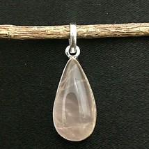 Hand Crafted 925 Sterling Silver Pendant Natural Rose Quartz Women&#39;s Fest Gift&#39;s - £23.00 GBP