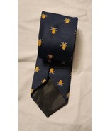Vtg 1970s Wembley Black And Gold Silk Tie - $7.44