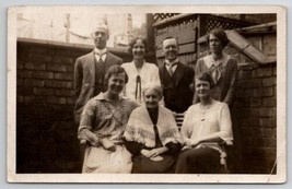 RPPC Victorian Family With Old Lady In Knitted Shawl Photo Postcard K30 - $12.95