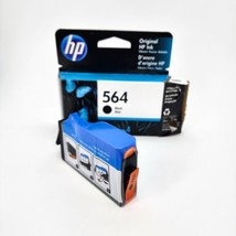 HP 564 Genuine Black Ink Cartridge New Open Box Exp. 3/2021 OEM - £10.09 GBP