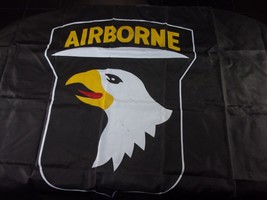 NEW 101ST AIRBORNE &quot;SCREAMING EAGLES&quot; BLACK LARGE BANNER FLAG DISPLAY 34... - $24.29