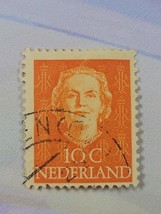 Netherlands Stamp Queen Juliana 10c Used 308 Circular Cancel - $18.45 MXN