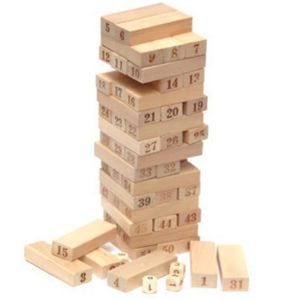 Dult aligence small digital layer stacking log blocks stacked high leisure wooden tower thumb200