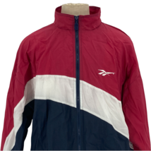 VTG NWT Deadstock Reebok Track Windbreaker Red White Blue Jacket Size La... - £116.15 GBP