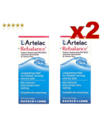 2 PACK Artelac Rebalance Eye drops 10 ml Bausch+Lomb red eyes dry eyes - £29.90 GBP