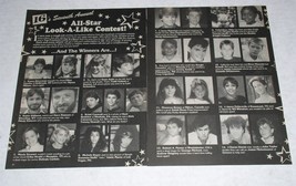 16 Magazine Clipping Vintage November 1987 All-Star Look-A-Like Contest - £9.43 GBP