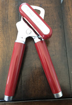 KitchenAid Bottle Can Opener Red Silver Classic Multifunction Approx 8 1/4&quot; Long - $9.73