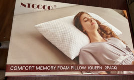 Shredded Memory Foam Bed Pillows for Sleeping 2 Queen Pillows NEW - £43.19 GBP