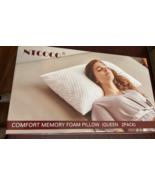 Shredded Memory Foam Bed Pillows for Sleeping 2 Queen Pillows NEW - £42.86 GBP