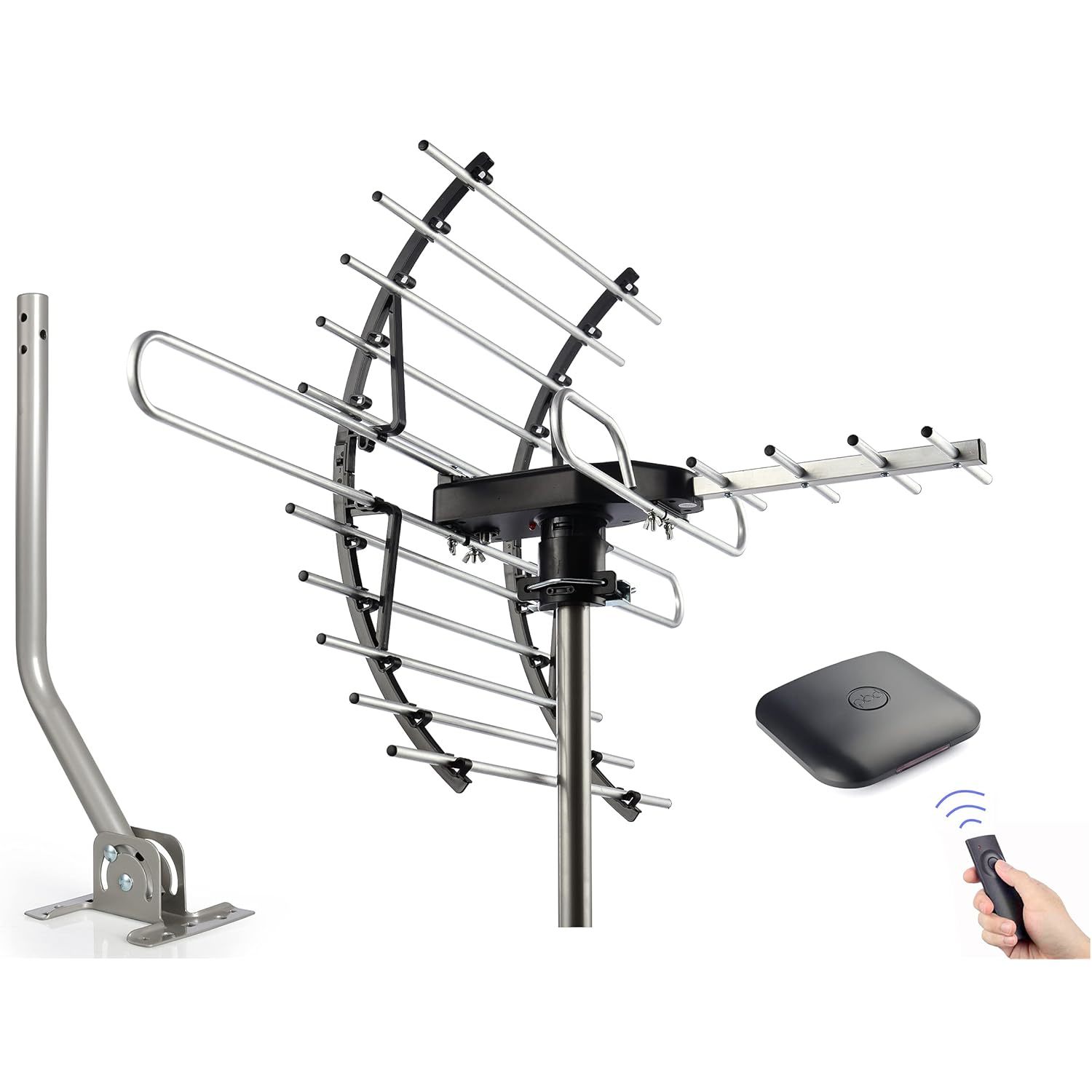 Digital Hd Tv Antenna, Amplified Attic/Outdoor Antenna, 360 Degree Rotation Wire