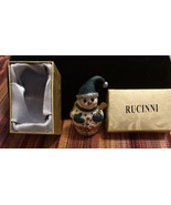 Vintage Rucinni Swarovski Stones Snowman/Woman Trinket Box - £11.68 GBP