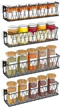 Hanging Spice Rack Wall Mount 4 Pack, Seasoning Rack Spice Jar Organizer - £11.64 GBP