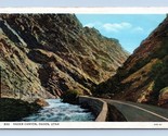 Ogden Canyon Autoroute Ogden Utah Ut Unp Wb Carte Postale Q12 - $3.02